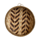 Corbeille en osier tressé bicolore