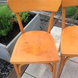 Suite of five bistro chairs feet with hoops / vintage 50s-60s
