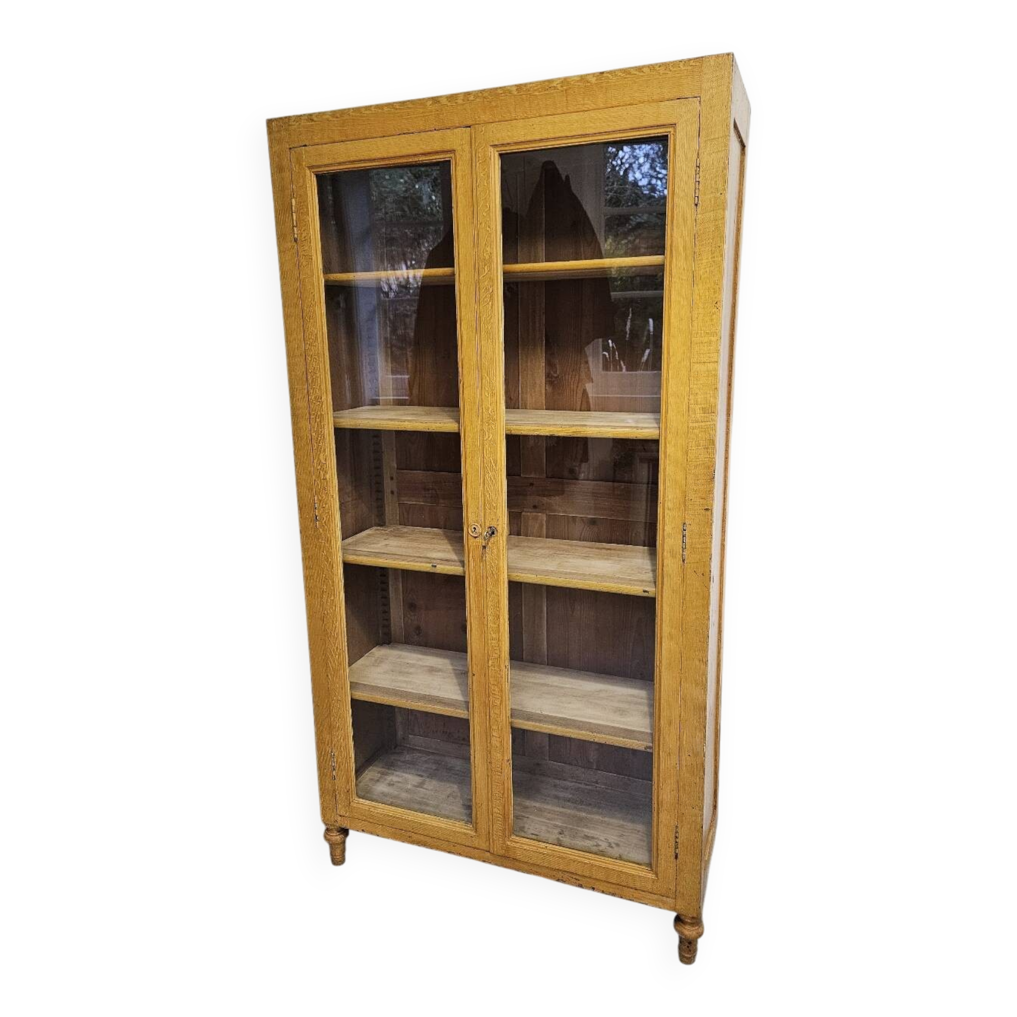 Vintage antique bookcase/curiosity cabinet/display case/shelves