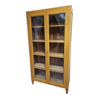 Vitrine étagères bibliothèque cabinet de curiosités ancienne vintage b