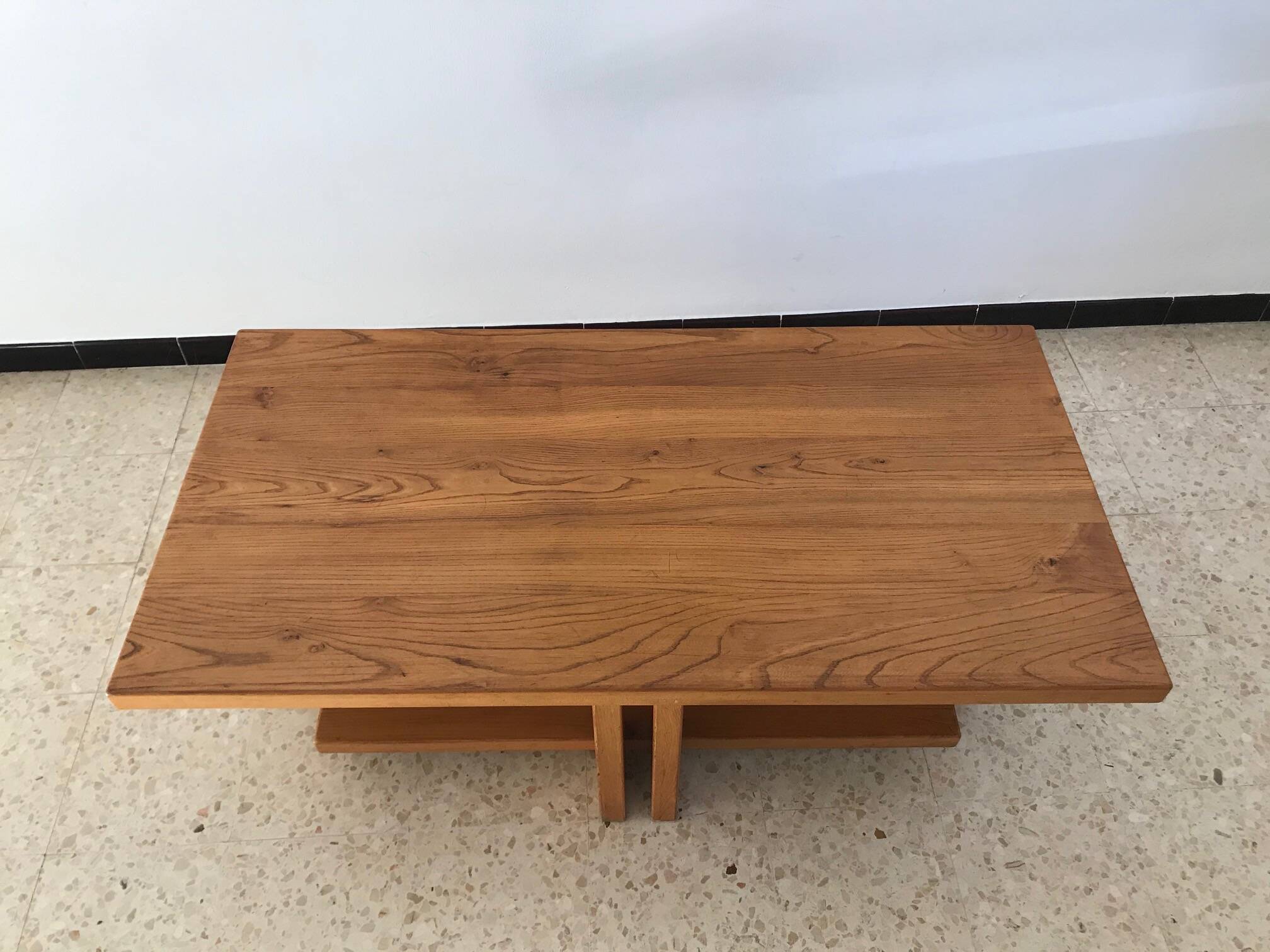 Solid elm coffee table from the 80s