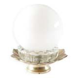 Lotus lamp, silver metal, ball