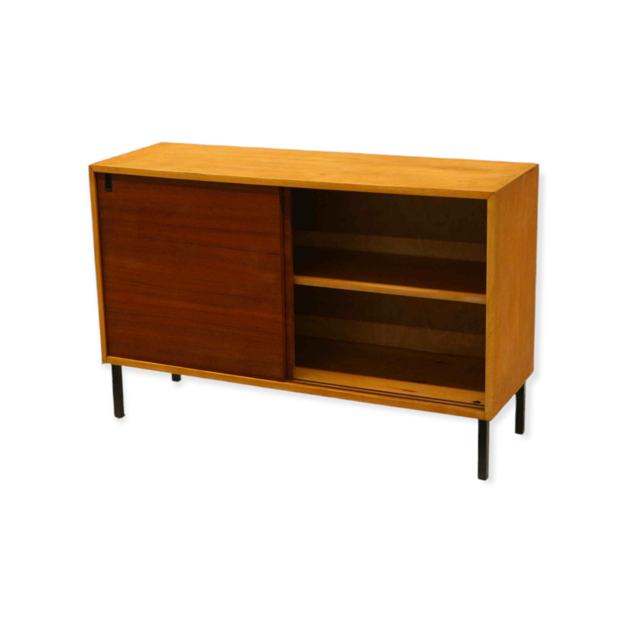 Vintage sideboard with sliding doors made in the 60s