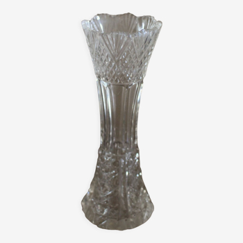 Vase Soliflore antique glass chiseled