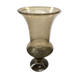 Biot style vintage bubble glass standing vase