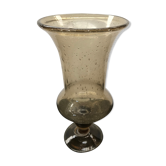 Vase sur pied style Biot verre bullé vintage