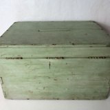 Wooden box voting urn green almond
