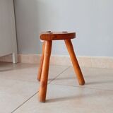 Tripod stool in solid wood years 40/50
