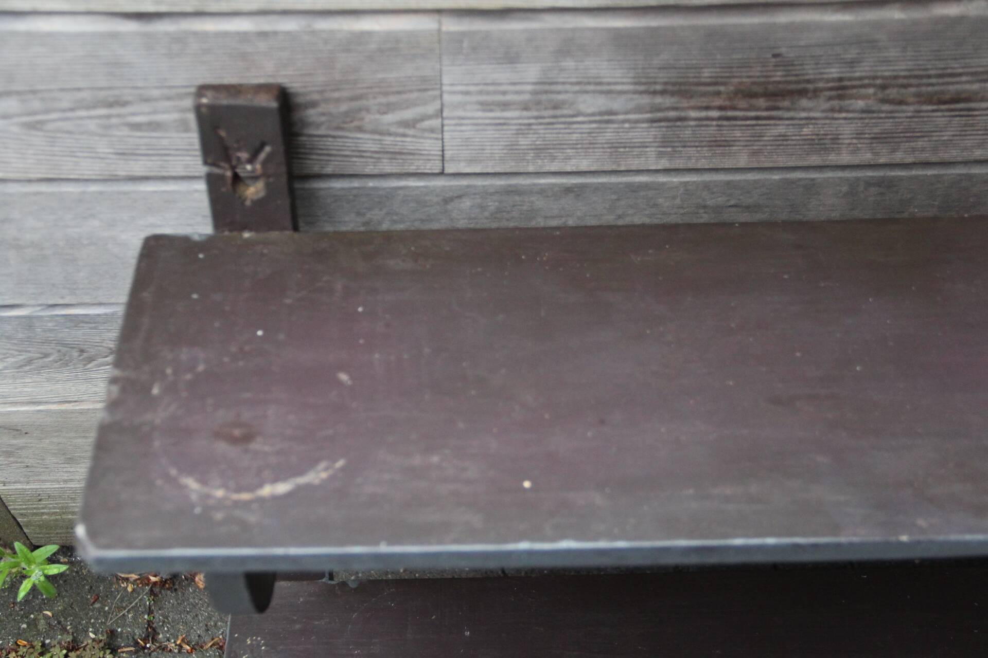 Old workshop wall shelf