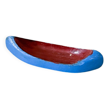 Canoe or wooden pirogue, antique toy
