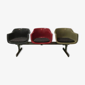 Banquette vintage, par Albert Jacob pour Grosfillex, années 70