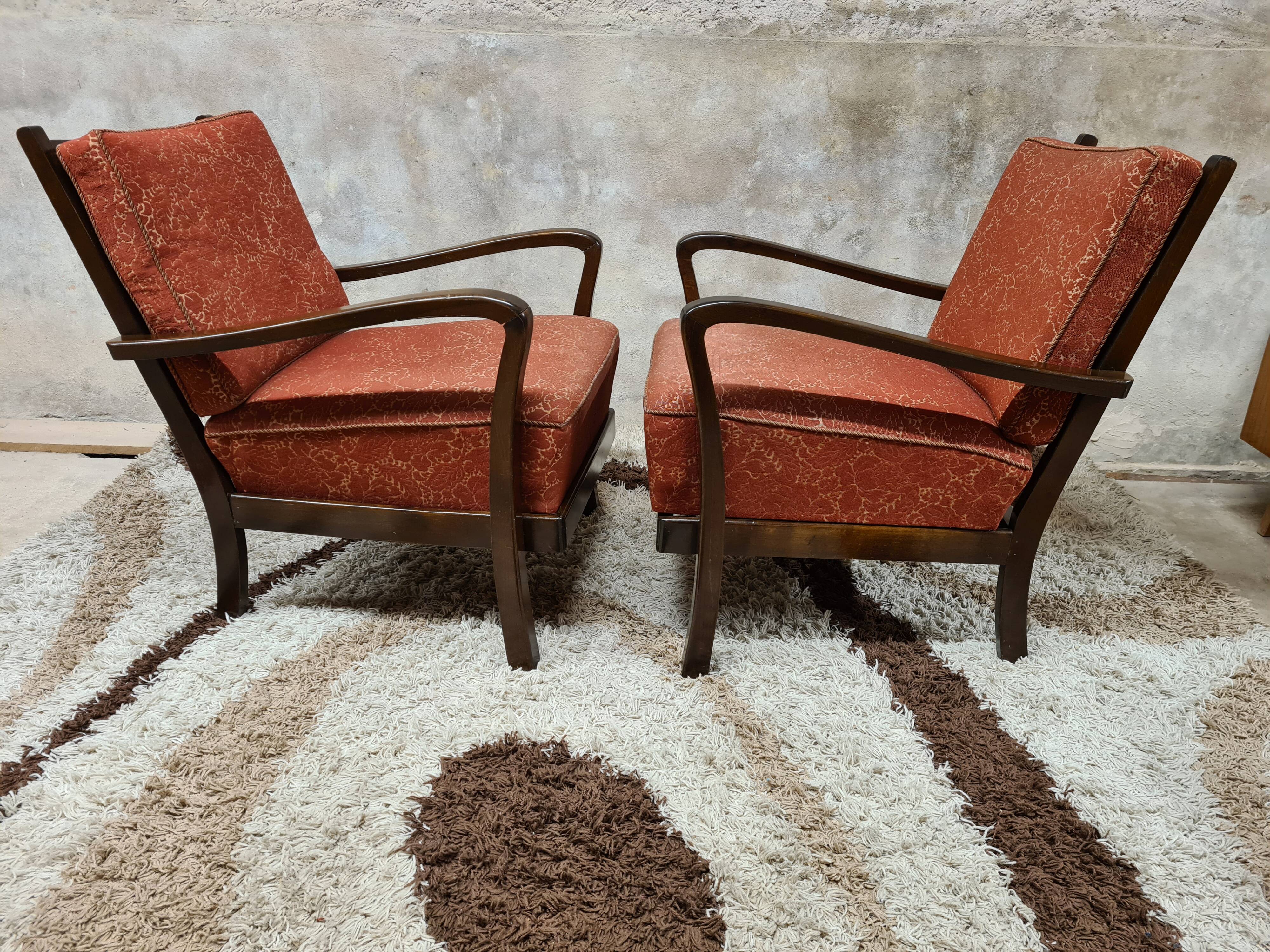 Pair of vintage armchairs year 1950