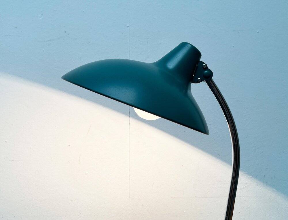 German green table lamp 6786 from the mid-century by Christian Dell for Kaiser Idell, 1960s.