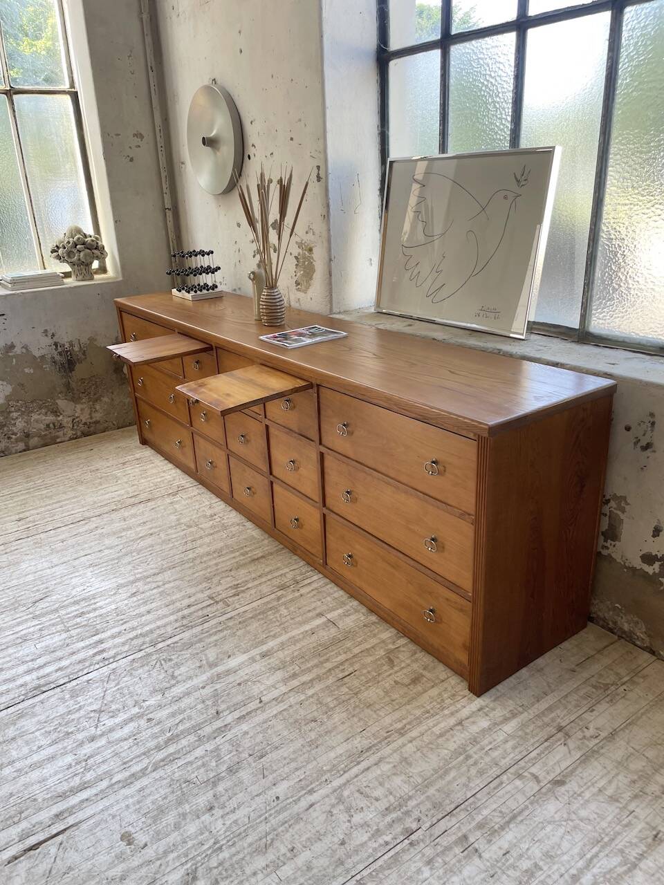 XXL golden oak craft furniture from the 50s