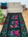 Handwoven Romanian rug with colorful bohemian floral design 294x146cm