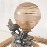 Limousin art deco night light with seagull decoration