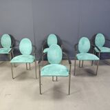 Vintage dining chairs by Belgo chrom, set of 6 - 1980s