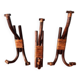 Patères en bambou osier rotin