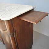 Credenza in mahogany door flame time XIX