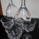 Set of 7 Val Saint Lambert crystal port glasses Nestor model