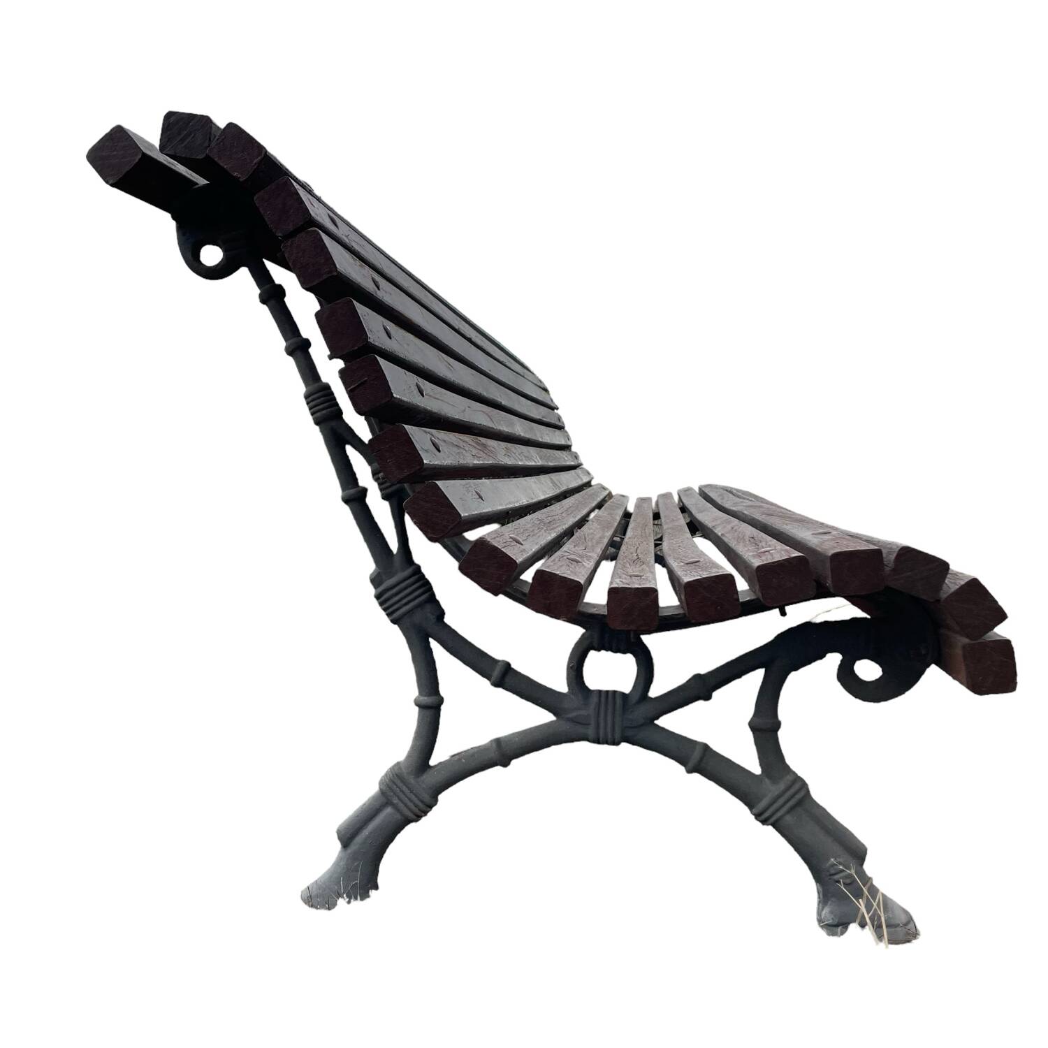 Barcelona city bench in cast iron and wood