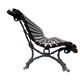 Barcelona city bench in cast iron and wood