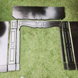 Pompadour fireplace in black marble nineteenth century.