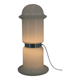 White glass floor lamp, czechoslovakia, 1970s