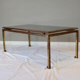 Rectangular gold wrought iron coffee table on sheet, Ramsay House