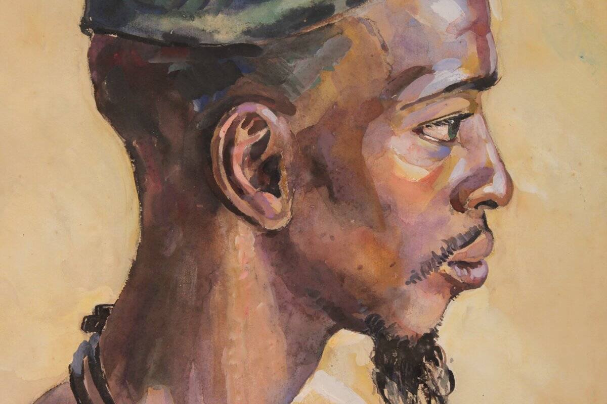 Portrait d'un Béninois par Pierre Matossy (1891-1969)