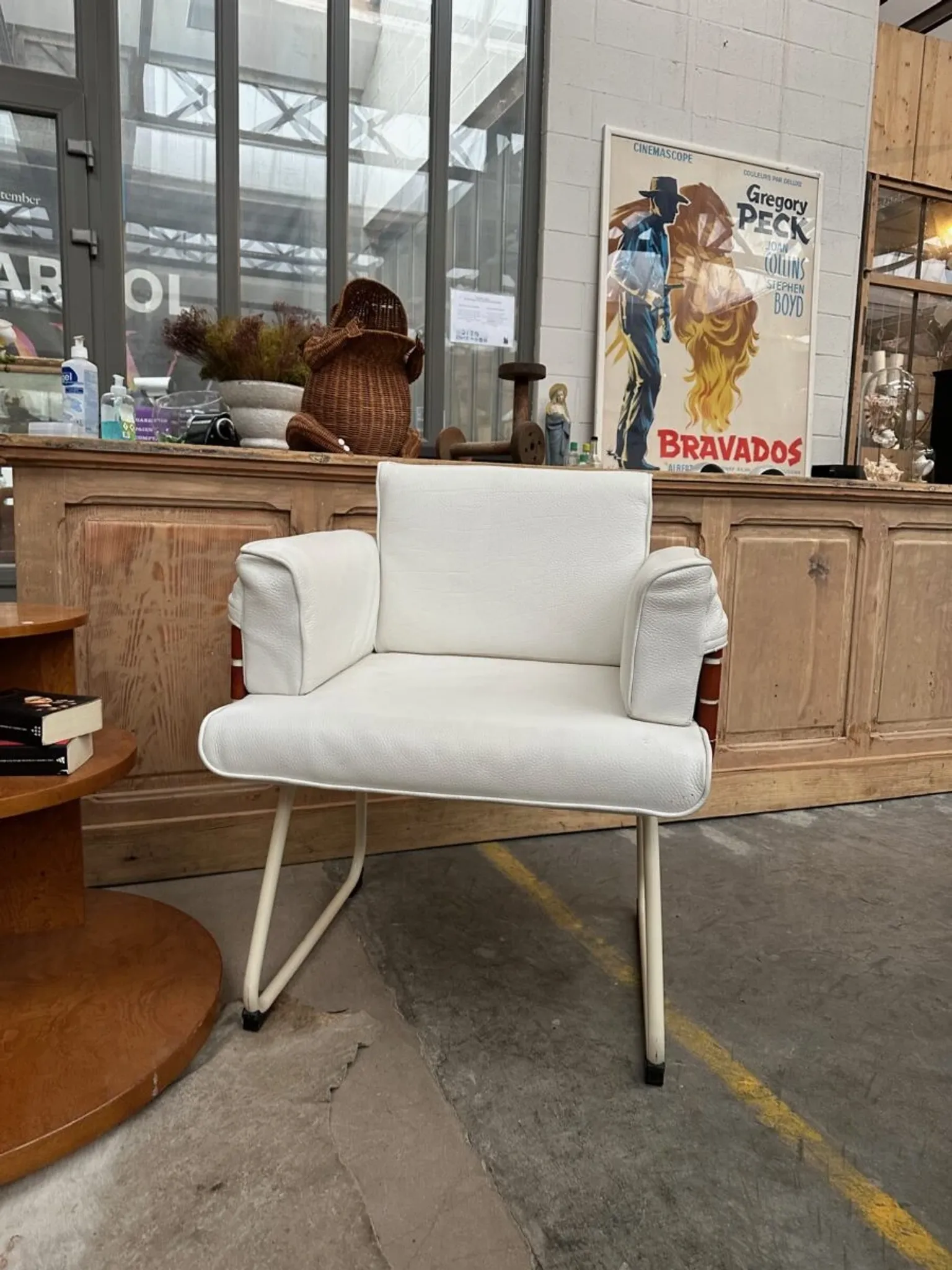 Fauteuil en cuir 80s