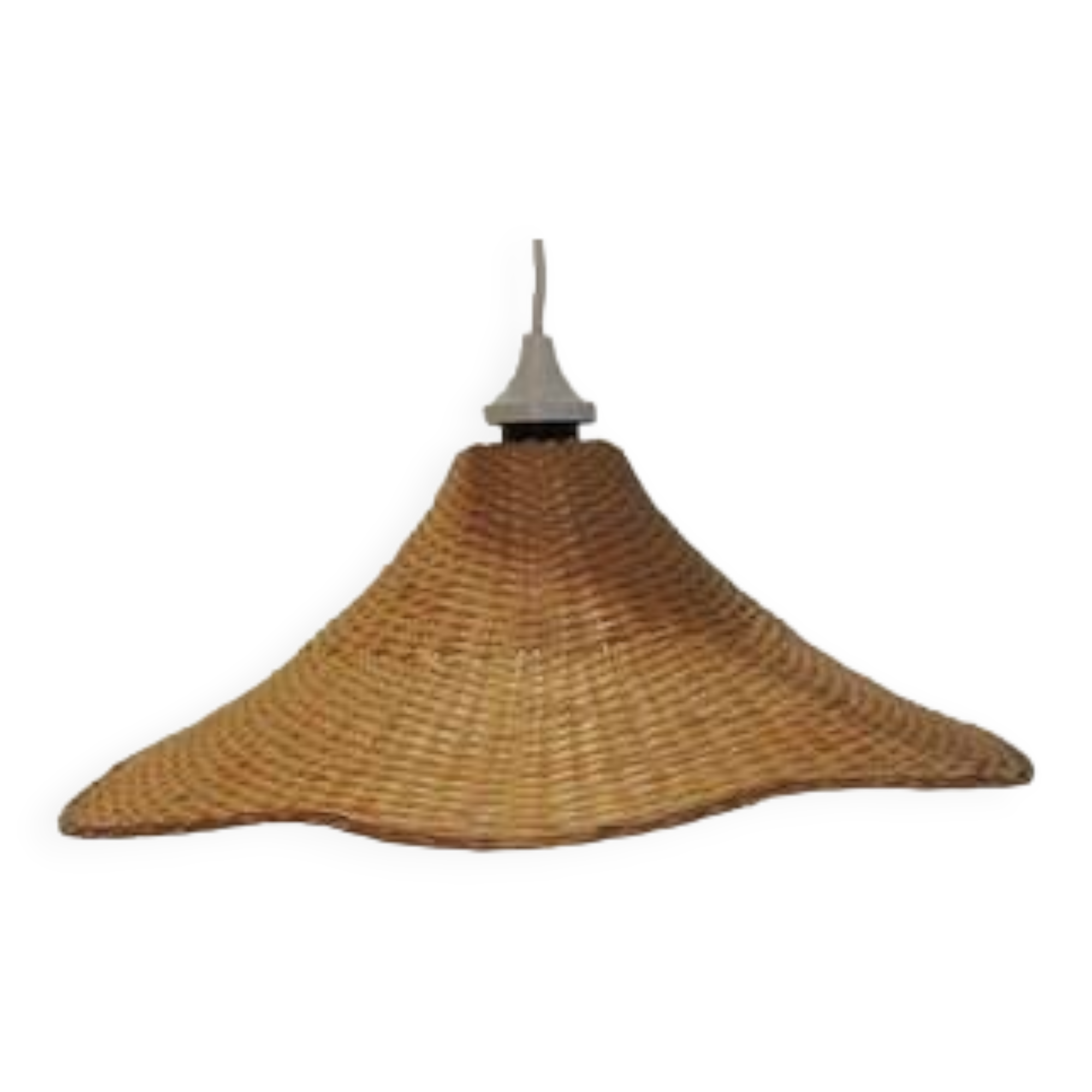 Suspension rotin /abat-jour/lustre /vintage