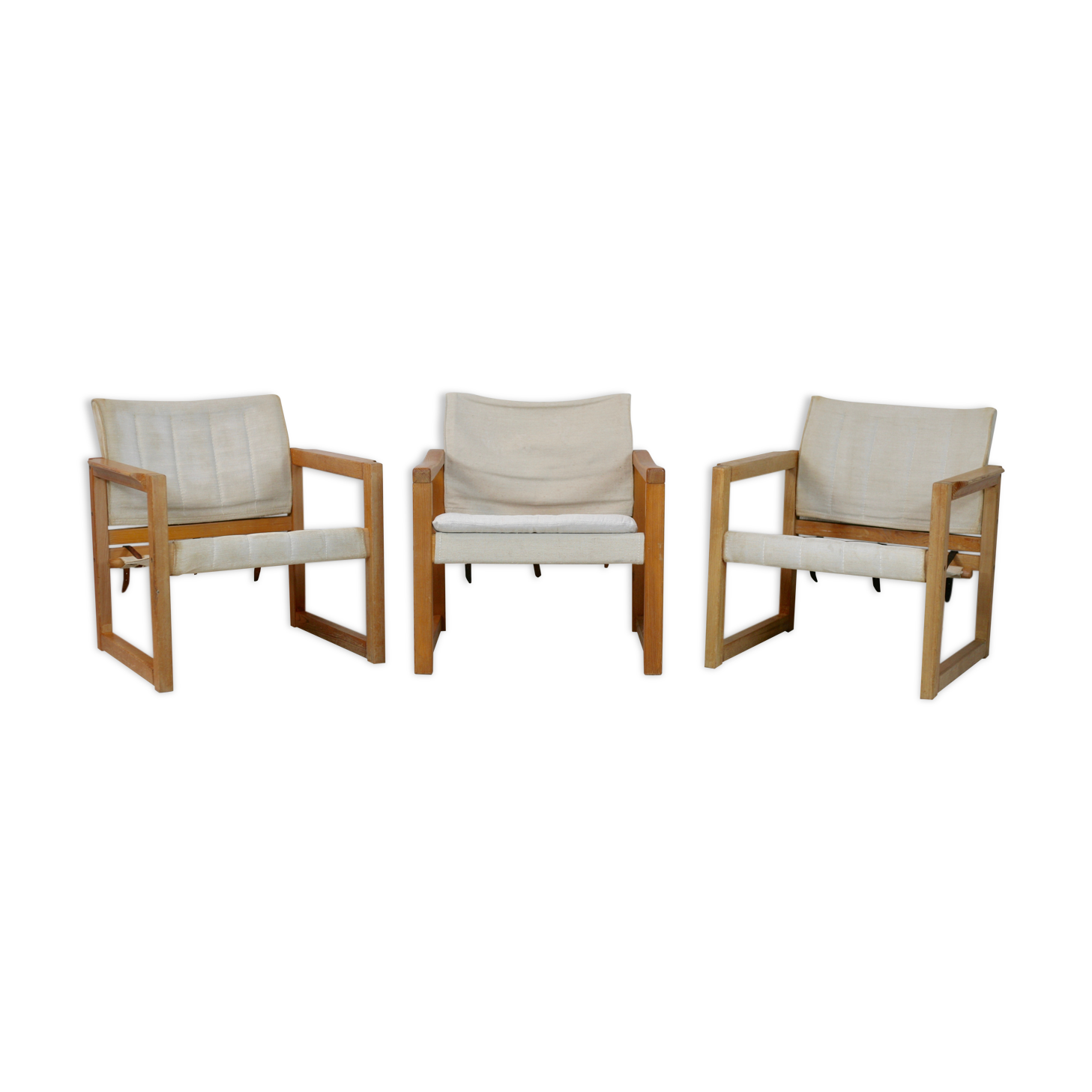 Set of 3 Diana armchairs by Karin Mobring, Ikéa, circa 1970