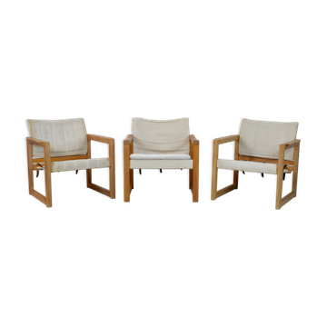Set of 3 Diana armchairs by Karin Mobring, Ikéa, circa 1970