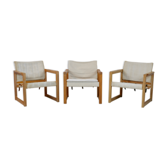 Set of 3 Diana armchairs by Karin Mobring, Ikéa, circa 1970
