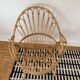 Armchair basket in vintage rattan 60's