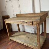 Raw wood workbench