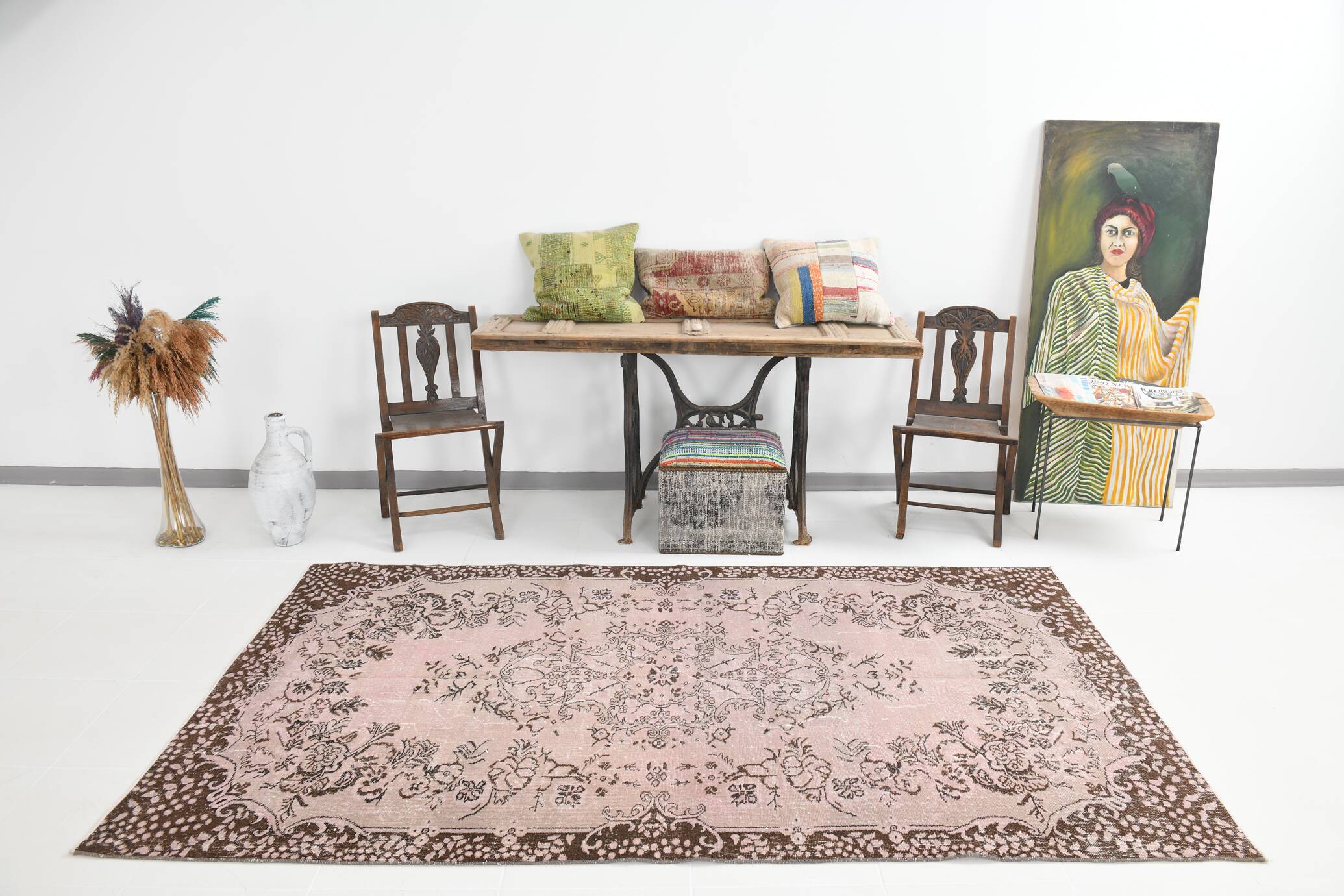 6x9 Classic Floral Persian Vintage Rug, 199x267Cm SK 2713