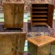 English art deco walnut buffet - 1930s