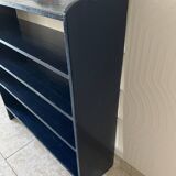 Vintage midnight blue bookcase shelf