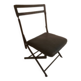 Ancienne chaise d'enfant pliante en fer forgé. Début XXème.