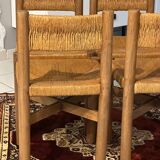 Set of 4 Méribel chairs by Charlotte Perriand 1950