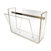 Plexiglass and metal dore magazine holders