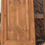 Armoire penderie ancienne en bois massif brut - 1 tiroir