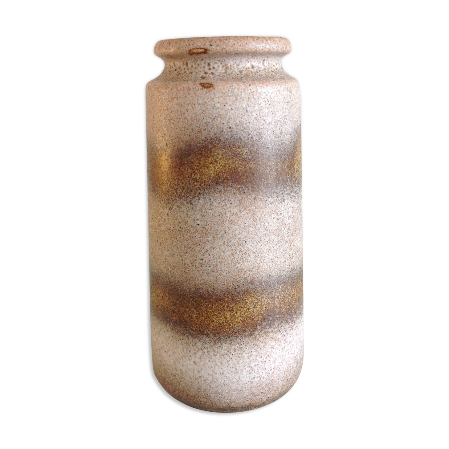 Beige tube vase in cermal by Sheurich Keramik 60/70