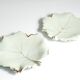 Art Deco Pistachio and Gold Leaf Plates Viloca Paris Caffarelli
