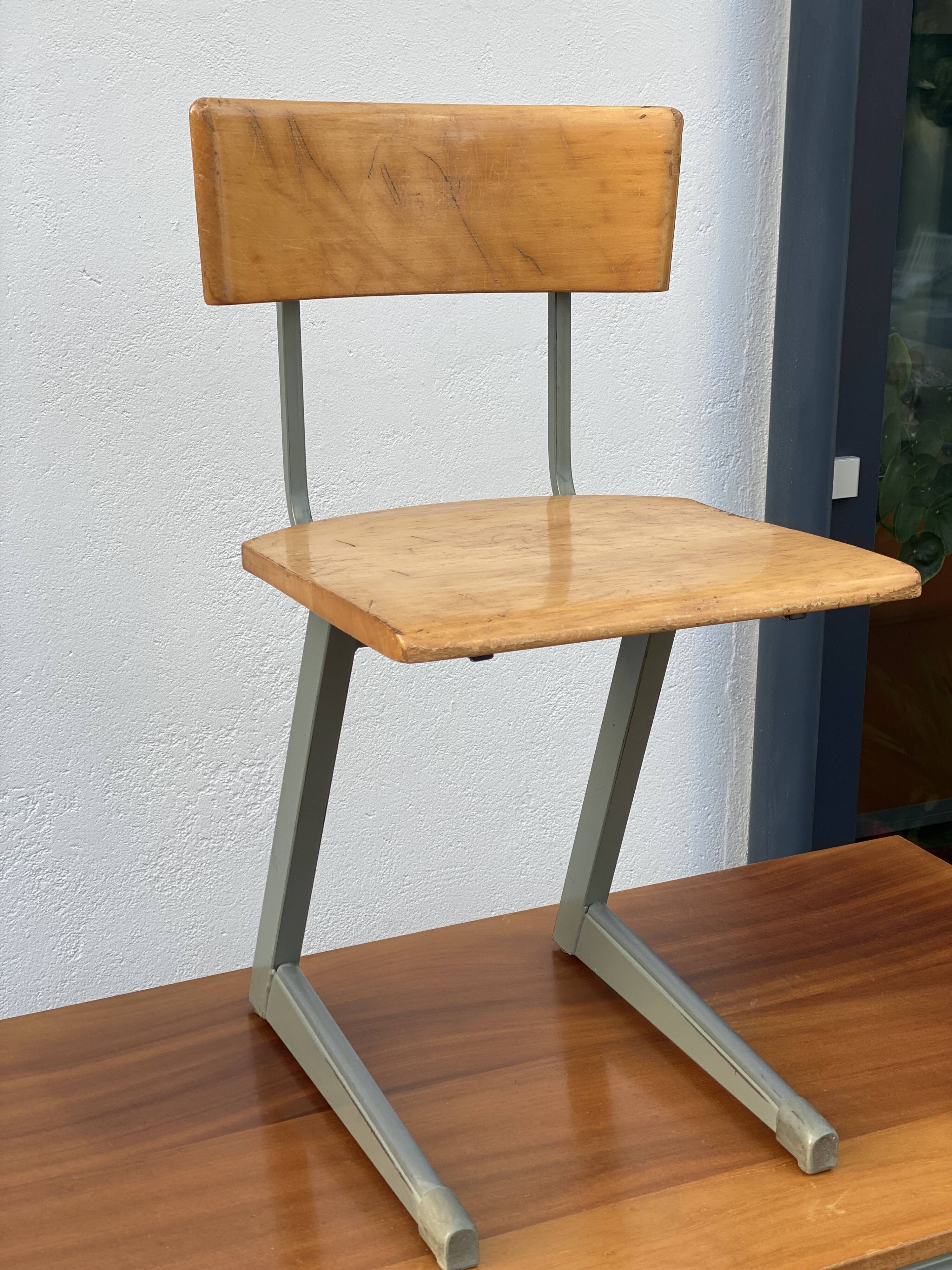 Vintage Industrial Style Office Desk and Chair