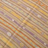 5x6 Soft Yellow & Purple Turkish Kilim, 168x135