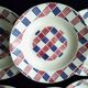 6 deep plates in Saint Amand earthenware Art Deco style