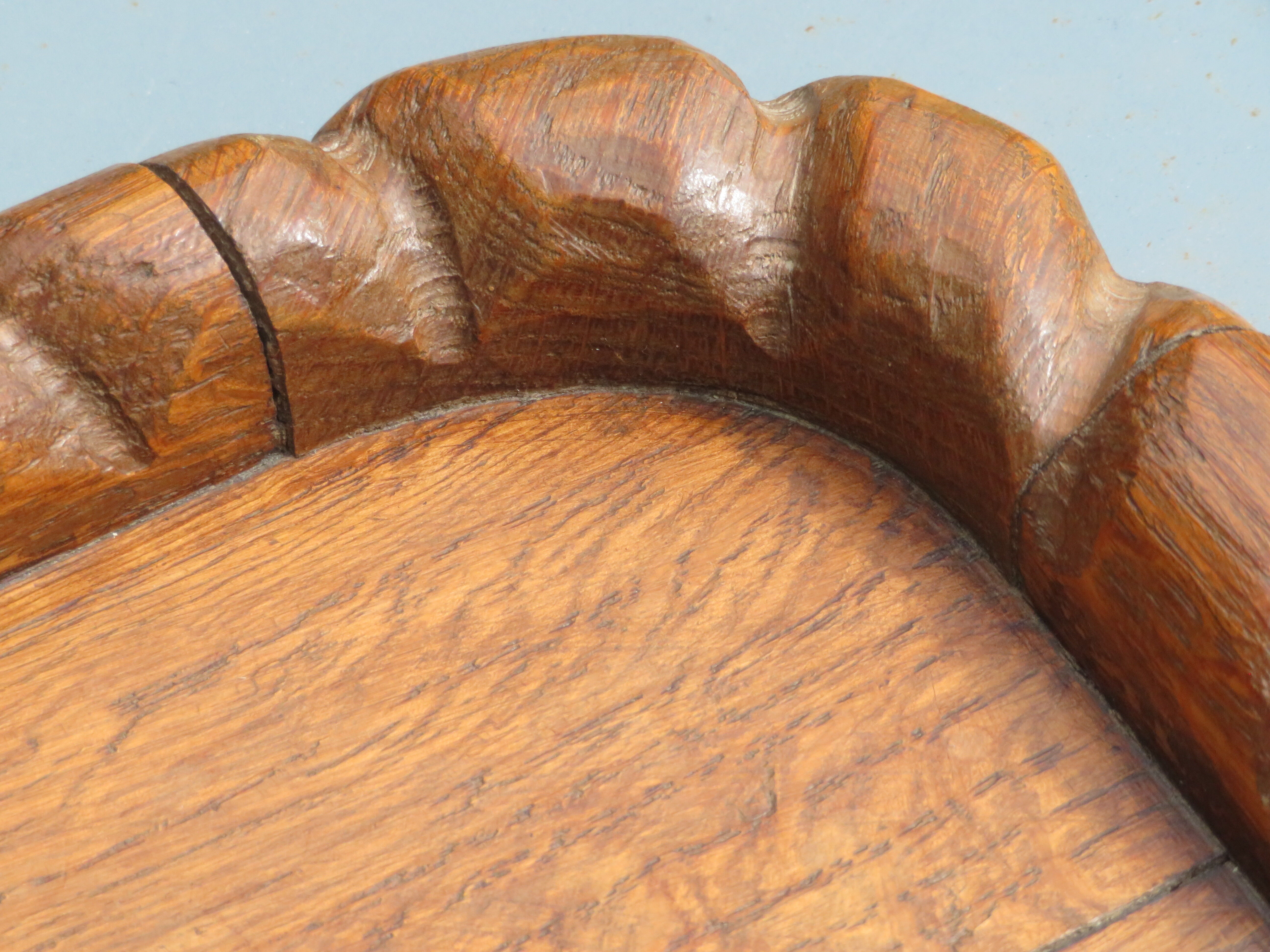 Solid wood tray from the 1940s-50s.